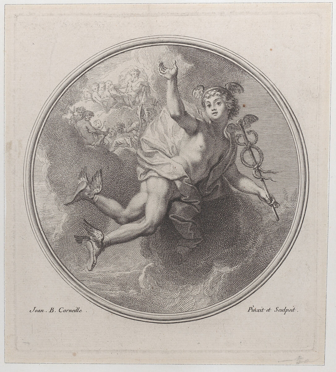 Mercury, Jean-Baptiste Corneille (French, Paris 1649–1695 Paris), Etching and engraving 