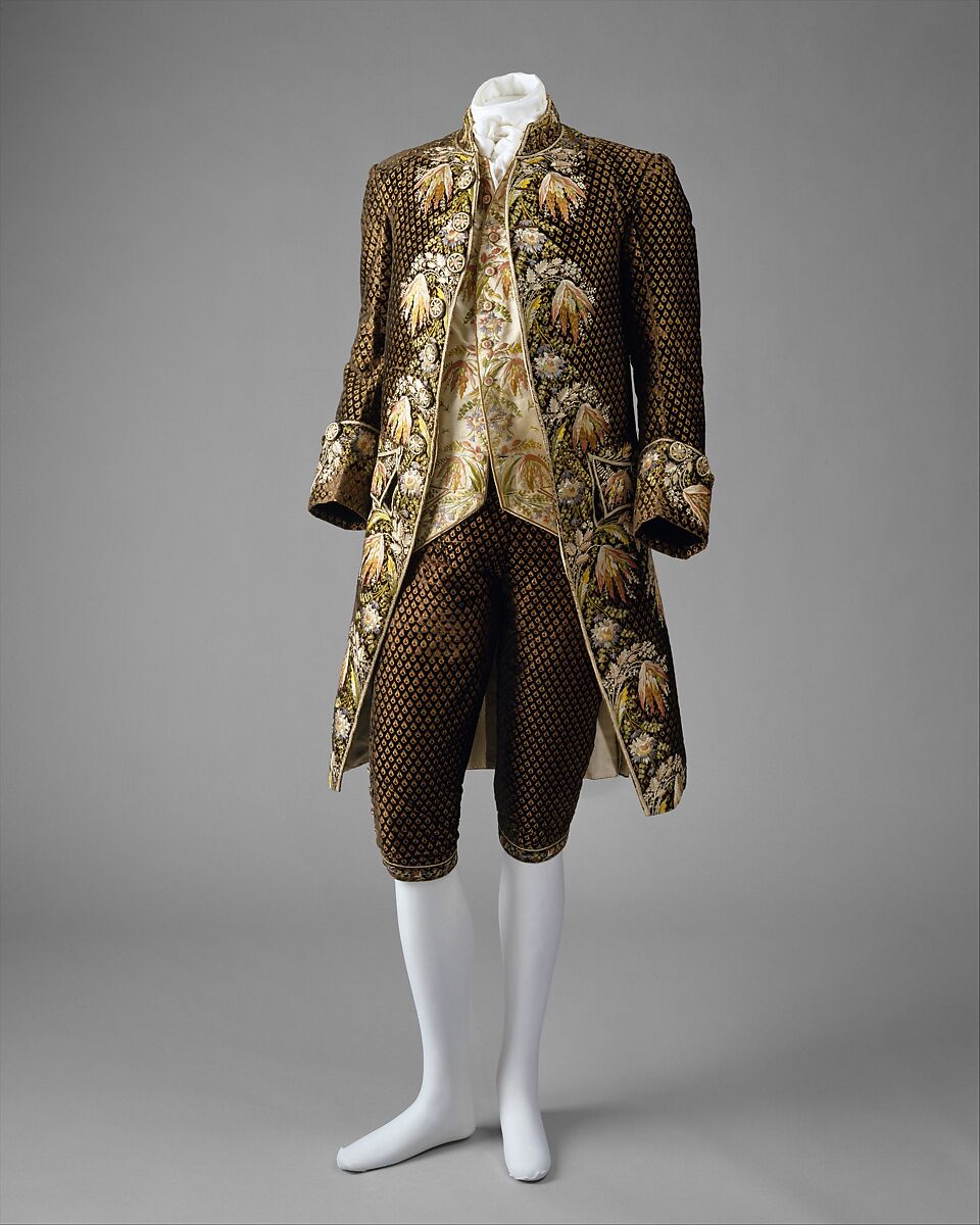 Suit, silk, French 