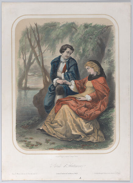 Soirée d'Automne, Claude-Régnier Conder (French, ca. 1840–1866), Hand-colored lithograph 