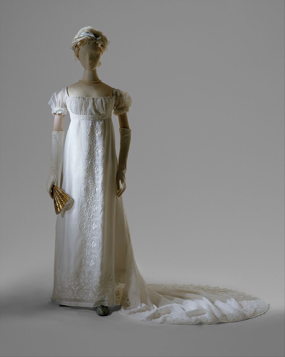 Evening dress, cotton, French 