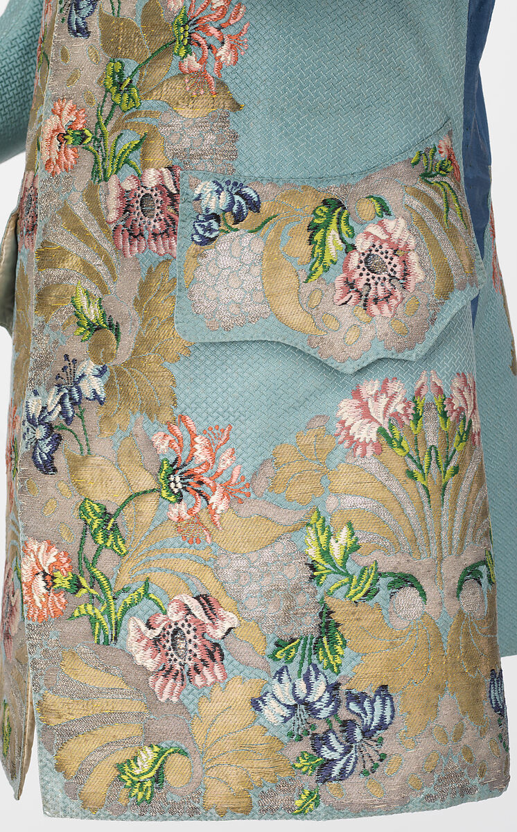 Waistcoat, Textile by Anna Maria Garthwaite (British, 1690–1763), silk, wool, linen, metal, British