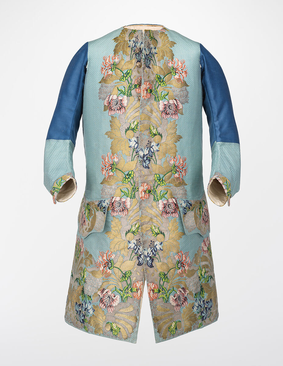 Waistcoat, Textile by Anna Maria Garthwaite (British, 1690–1763), silk, wool, linen, metal, British 