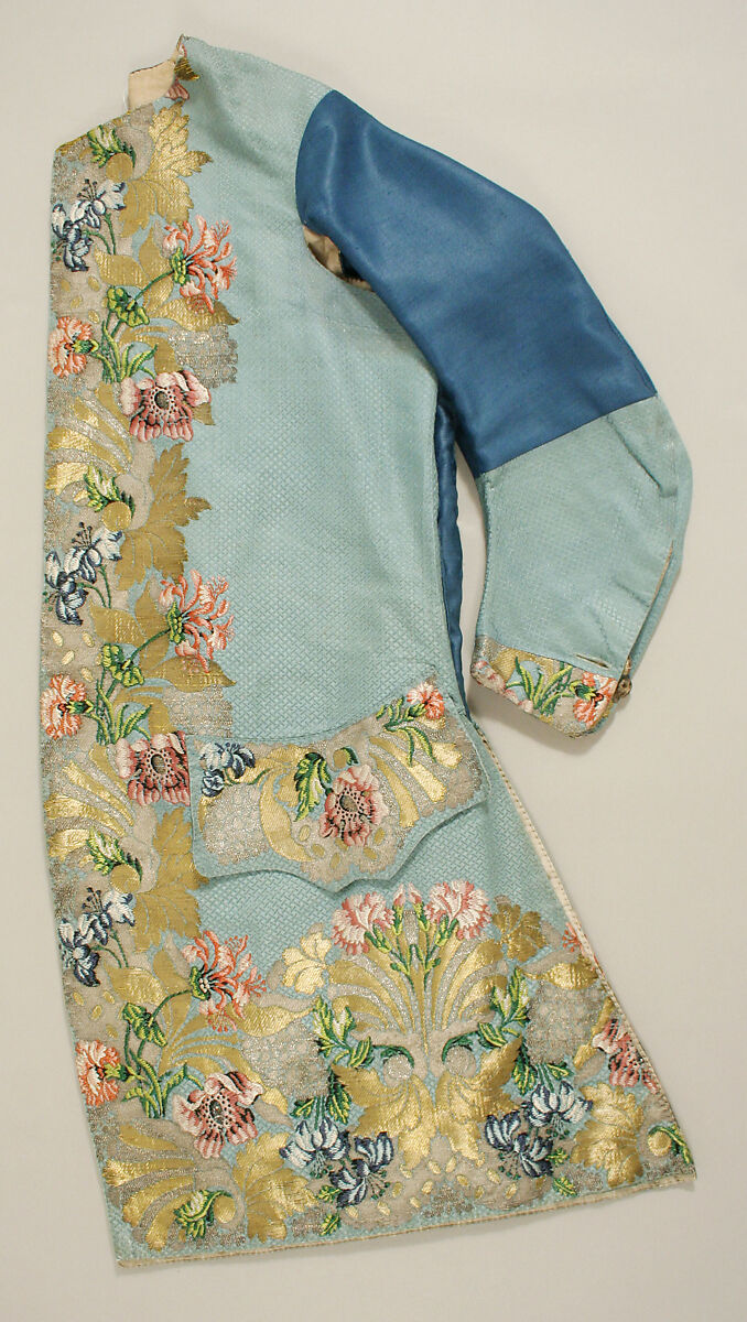 Waistcoat, Textile by Anna Maria Garthwaite (British, 1690–1763), silk, wool, linen, metal, British
