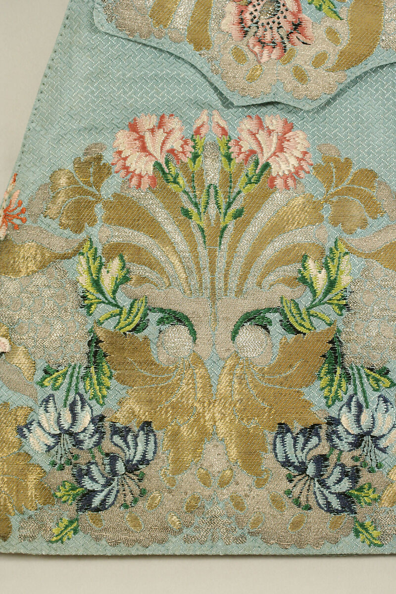 Waistcoat, Textile by Anna Maria Garthwaite (British, 1690–1763), silk, wool, linen, metal, British