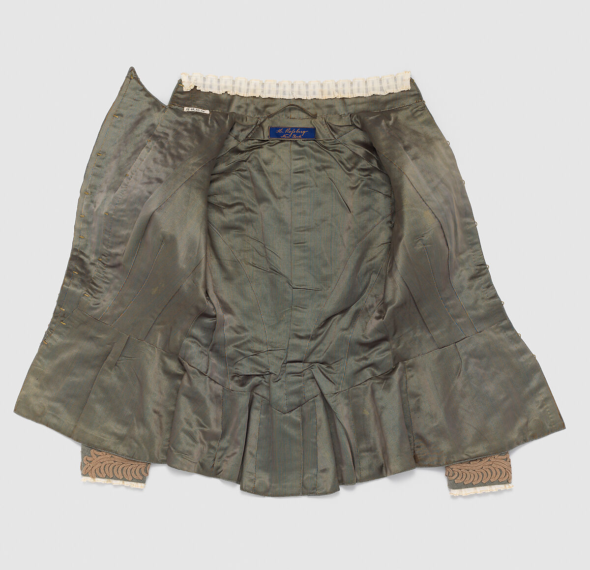 Wedding ensemble, Herman Rossberg (American, active 1880s), wool, American