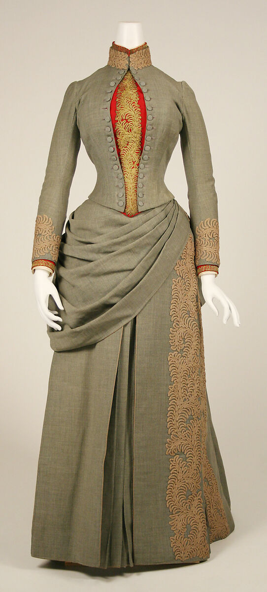Wedding ensemble, Herman Rossberg (American, active 1880s), wool, American