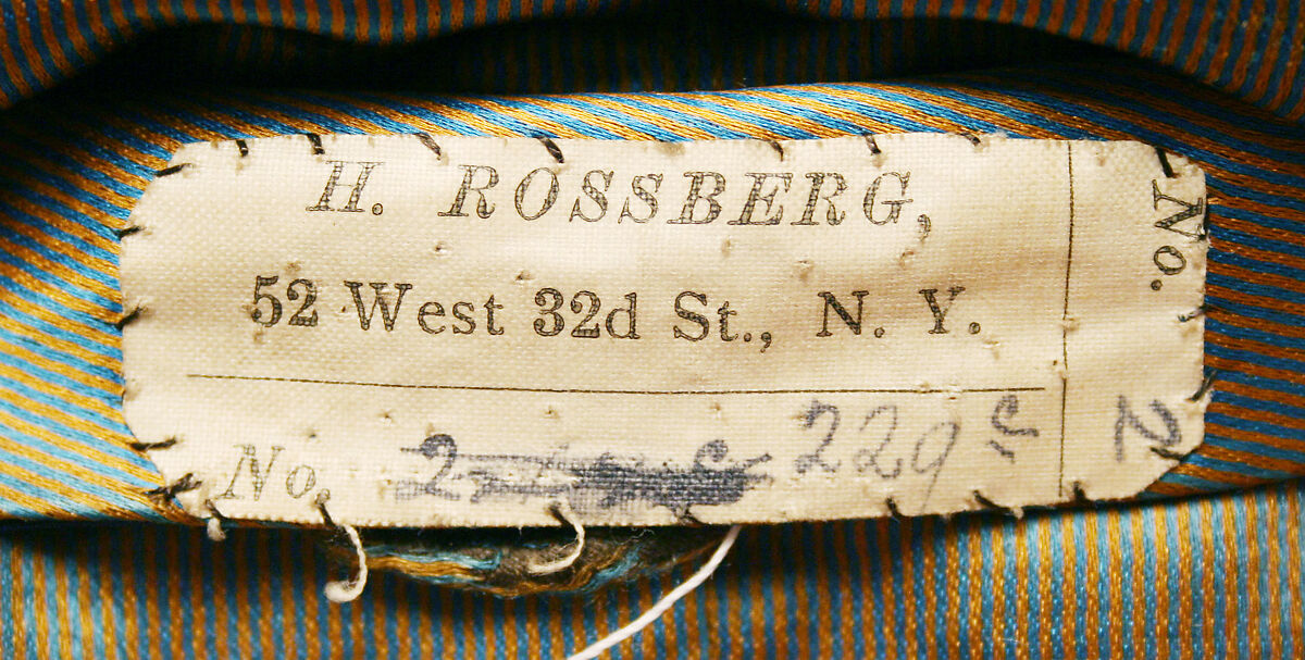 Wedding ensemble, Herman Rossberg (American, active 1880s), wool, American