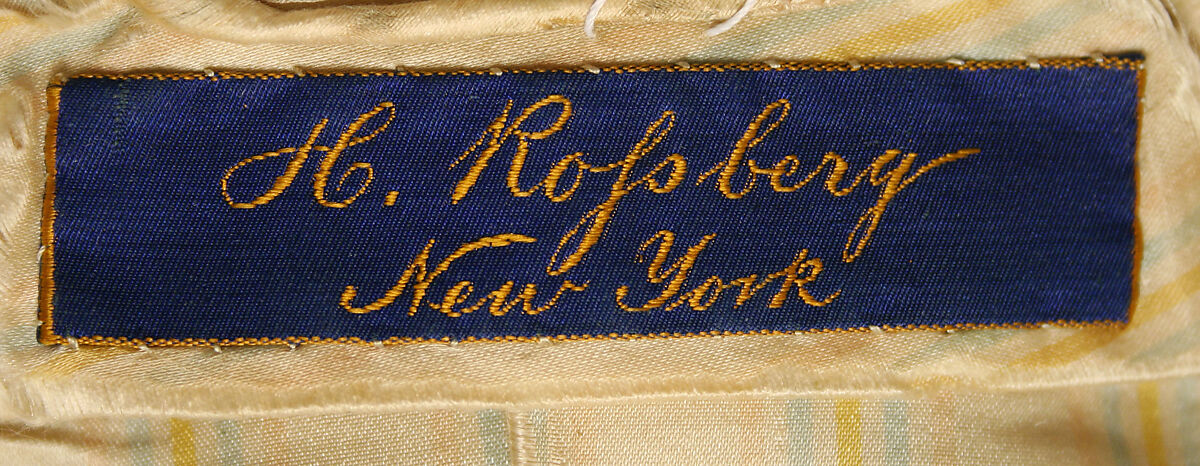 Wedding ensemble, Herman Rossberg (American, active 1880s), wool, American