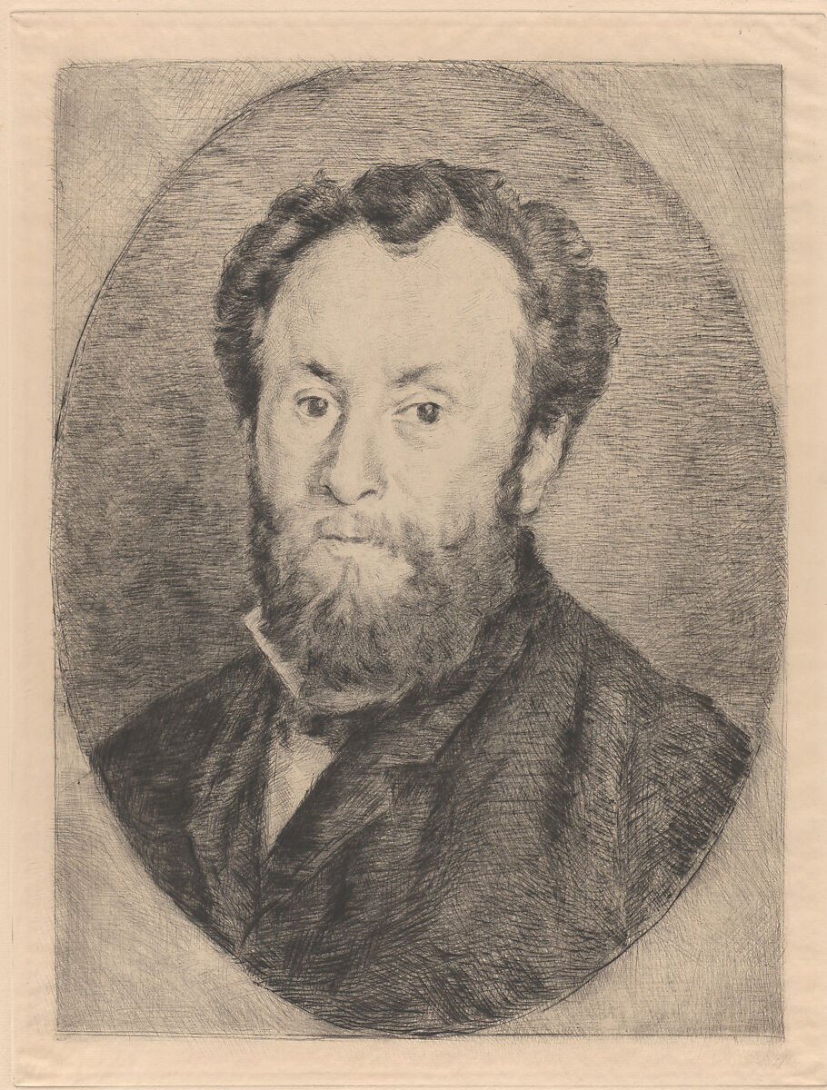 Portrait of the General Counsel of Geneva, Richard, large format, Marcellin Desboutin (French, Cérilly 1823–1902 Nice), Drypoint; third state of four 