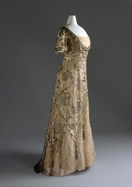 Evening dress, Callot Soeurs  French, cotton, silk, metal, French