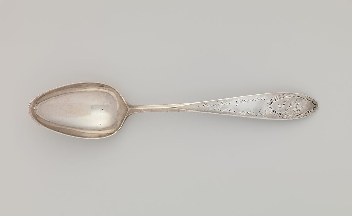 Table Spoon, Isaac Hutton (American, New York 1766–1855 Albany, New York), Silver, American 