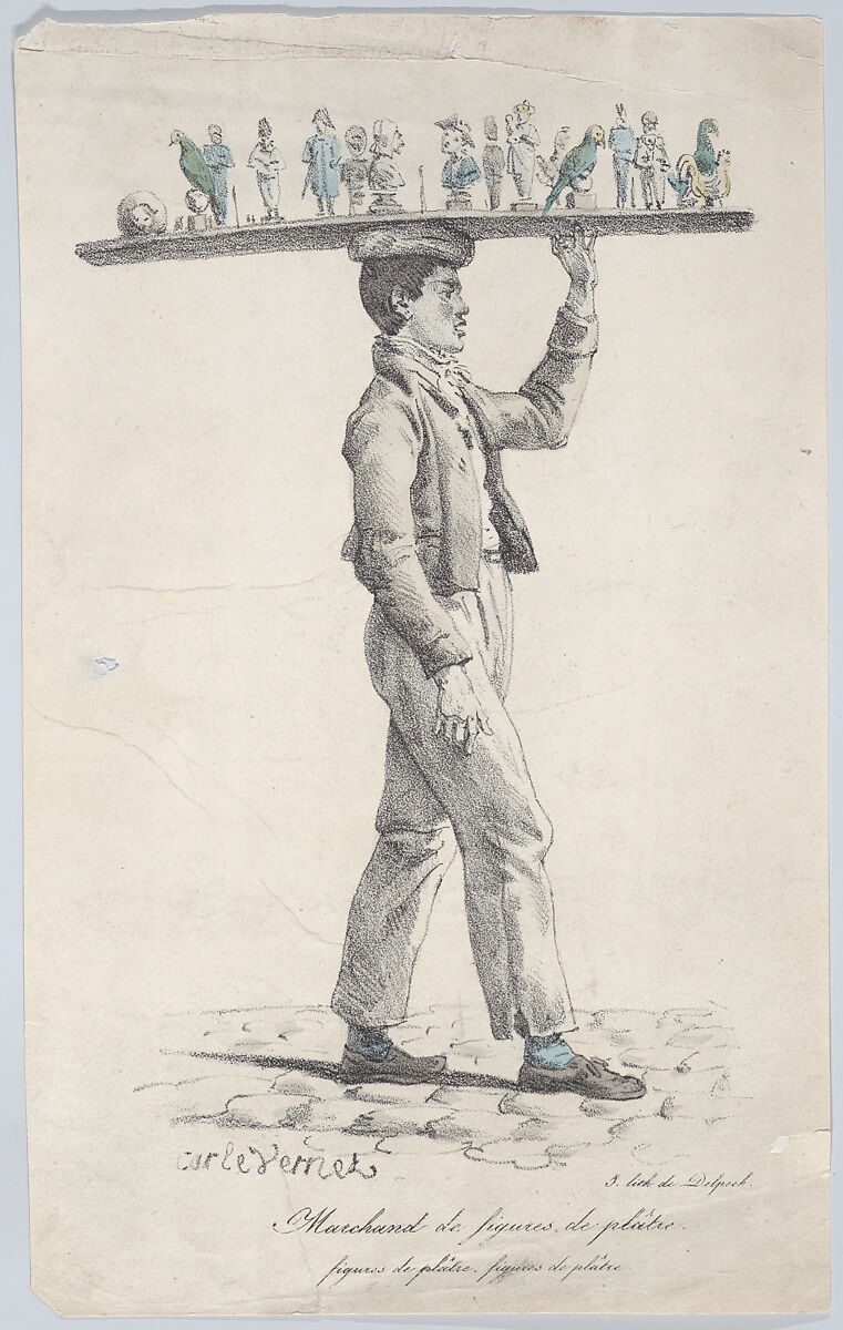 Merchant of Plaster Figures, Carle (Antoine Charles Horace) Vernet (French, Bordeaux 1758–1836 Paris), Lithograph 