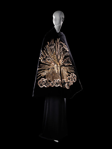 "Apollo of Versailles", Schiaparelli (French, founded 1927), silk, metallic, French