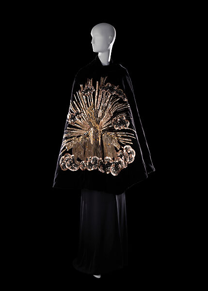 "Apollo of Versailles", Schiaparelli (French, founded 1927), silk, metallic, French