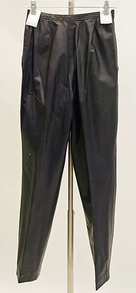 Ensemble, Halston (American, Des Moines, Iowa 1932–1990 San Francisco, California), leather, rayon, American