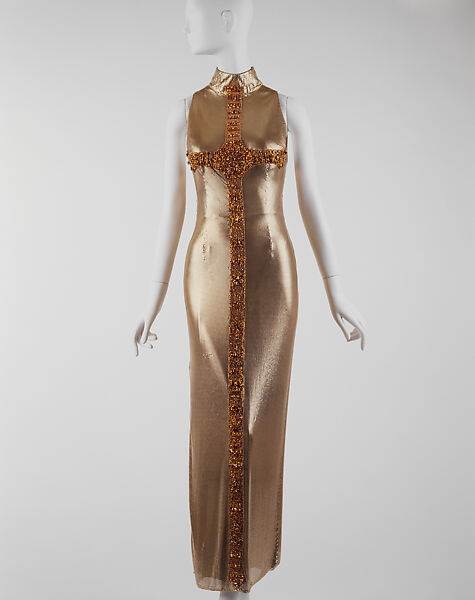 Evening dress, Gianni Versace (Italian, founded 1978), metal mesh, Italian 