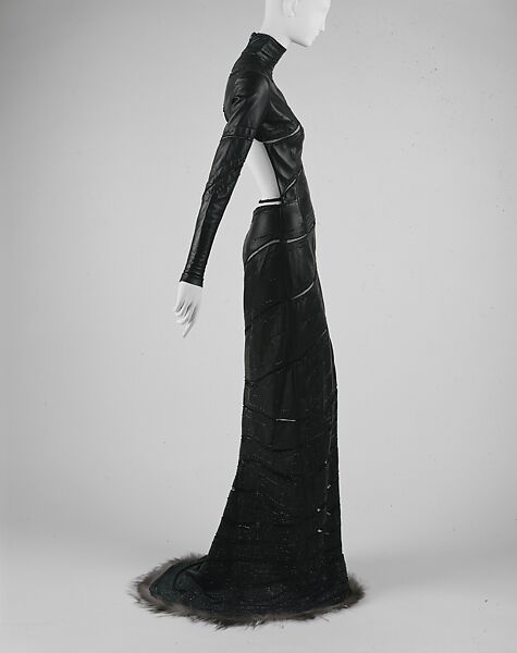 Evening dress, Gianni Versace (Italian, founded 1978), leather, Italian