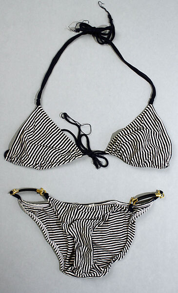 Bikini, cotton, metal, leather, Italian 