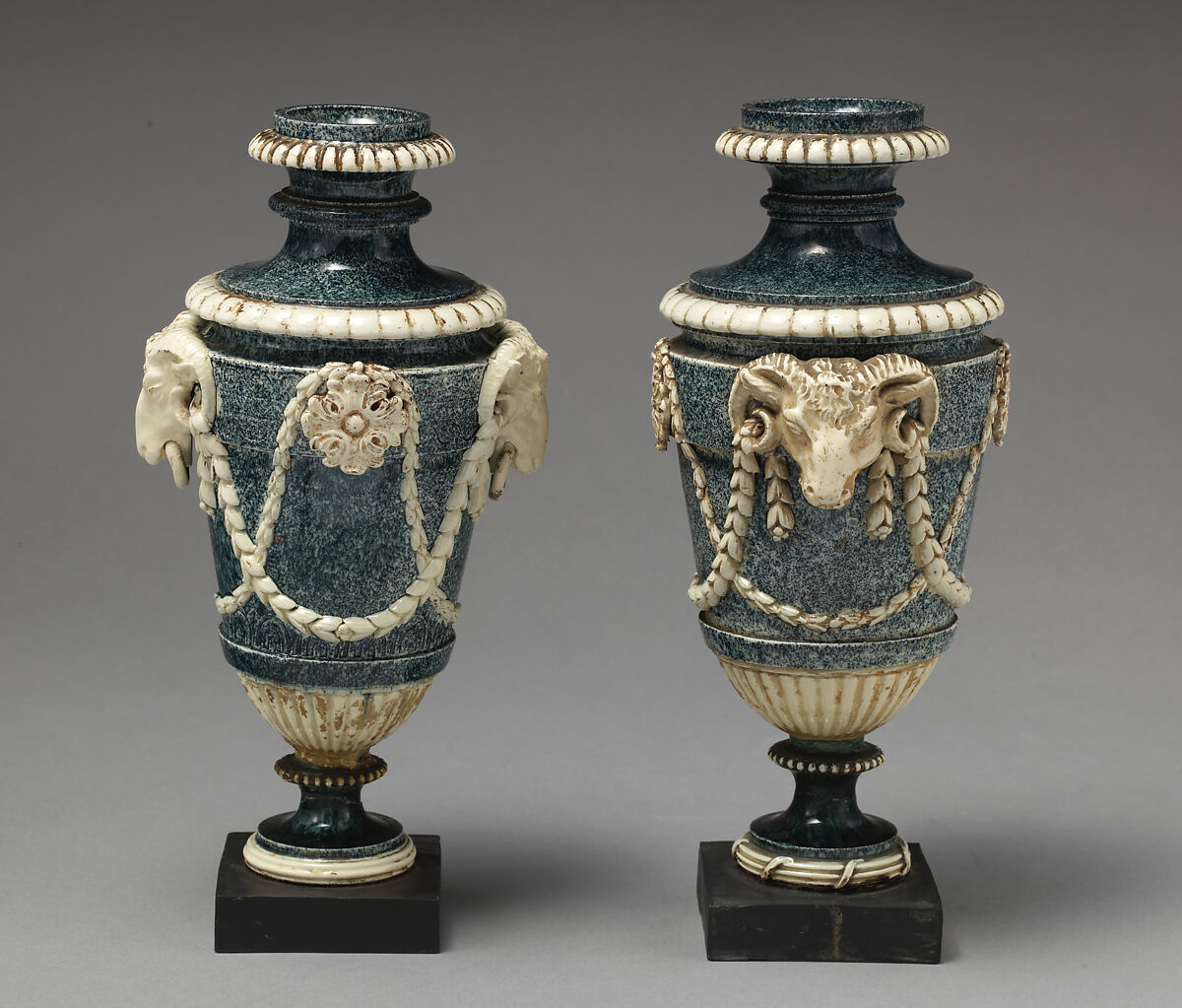 Vase (one of a pair), Humphrey Palmer (active 1760–78), Pottery, British, Hanley, Staffordshire