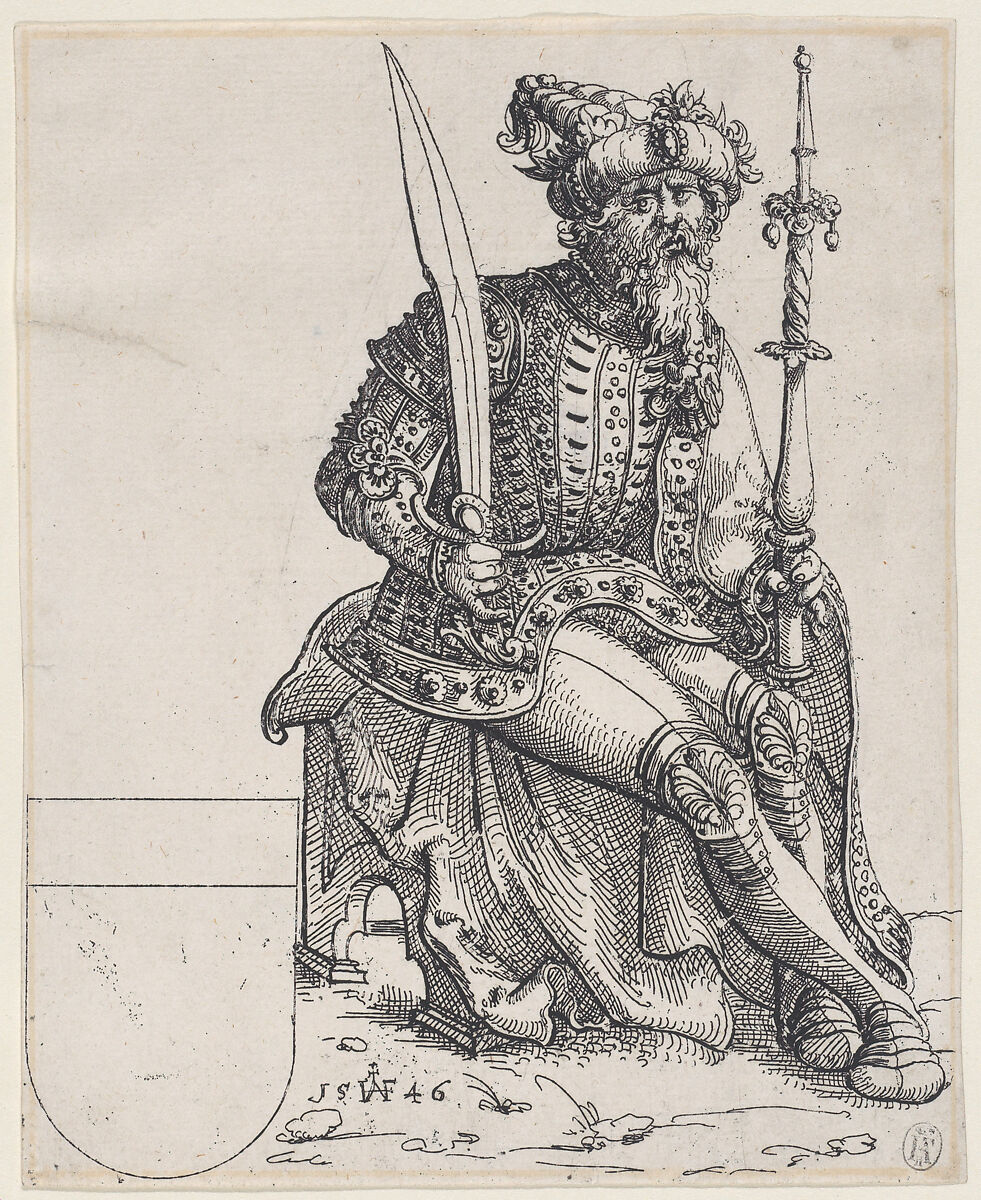 Maximilian I, from Herberstain, Rerum Moscoviticarum Commentarii, Augustin Hirschvogel (German, Nuremberg 1503–1553 Vienna), Etching 