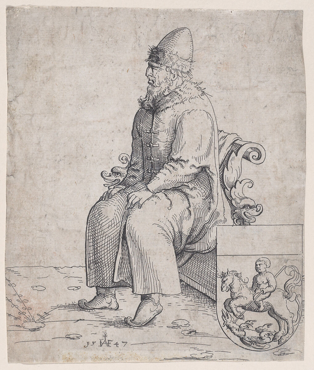 Basil (Basilius), Grand Duke of Russia, Augustin Hirschvogel (German, Nuremberg 1503–1553 Vienna), Etching 