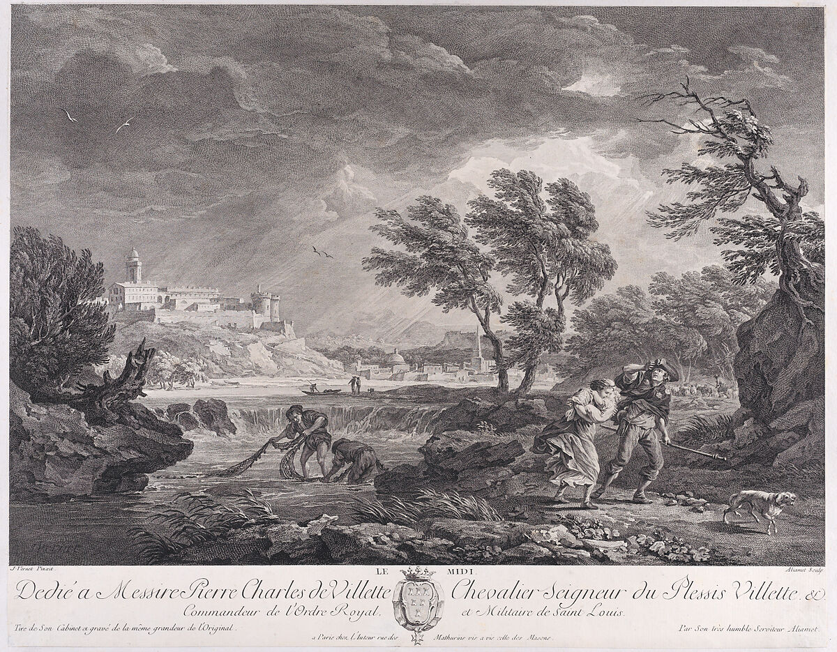 Noon, After Joseph Vernet (French, Avignon 1714–1789 Paris), Engraving 