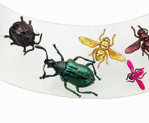 Necklace, Schiaparelli (French, founded 1927), plastic (cellulose acetate), metal (tin), French