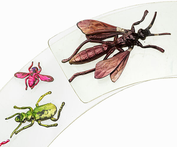 Necklace, Schiaparelli (French, founded 1927), plastic (cellulose acetate), metal (tin), French