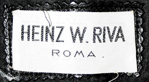 Coat, Heinz Riva (Swiss, born Wallisellen, 1936), calf skin, leather, Italian