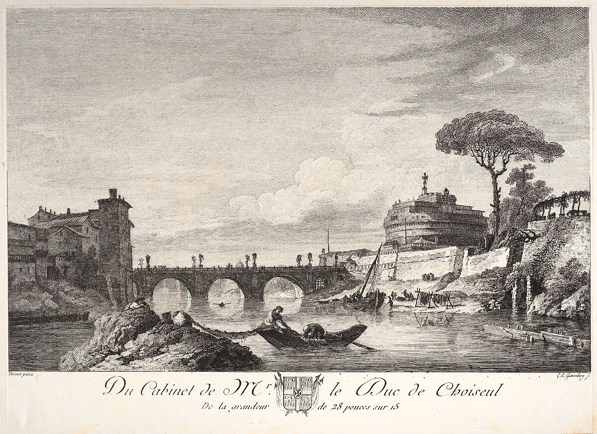 Castle St. Angelo, After Joseph Vernet (French, Avignon 1714–1789 Paris), Engraving 