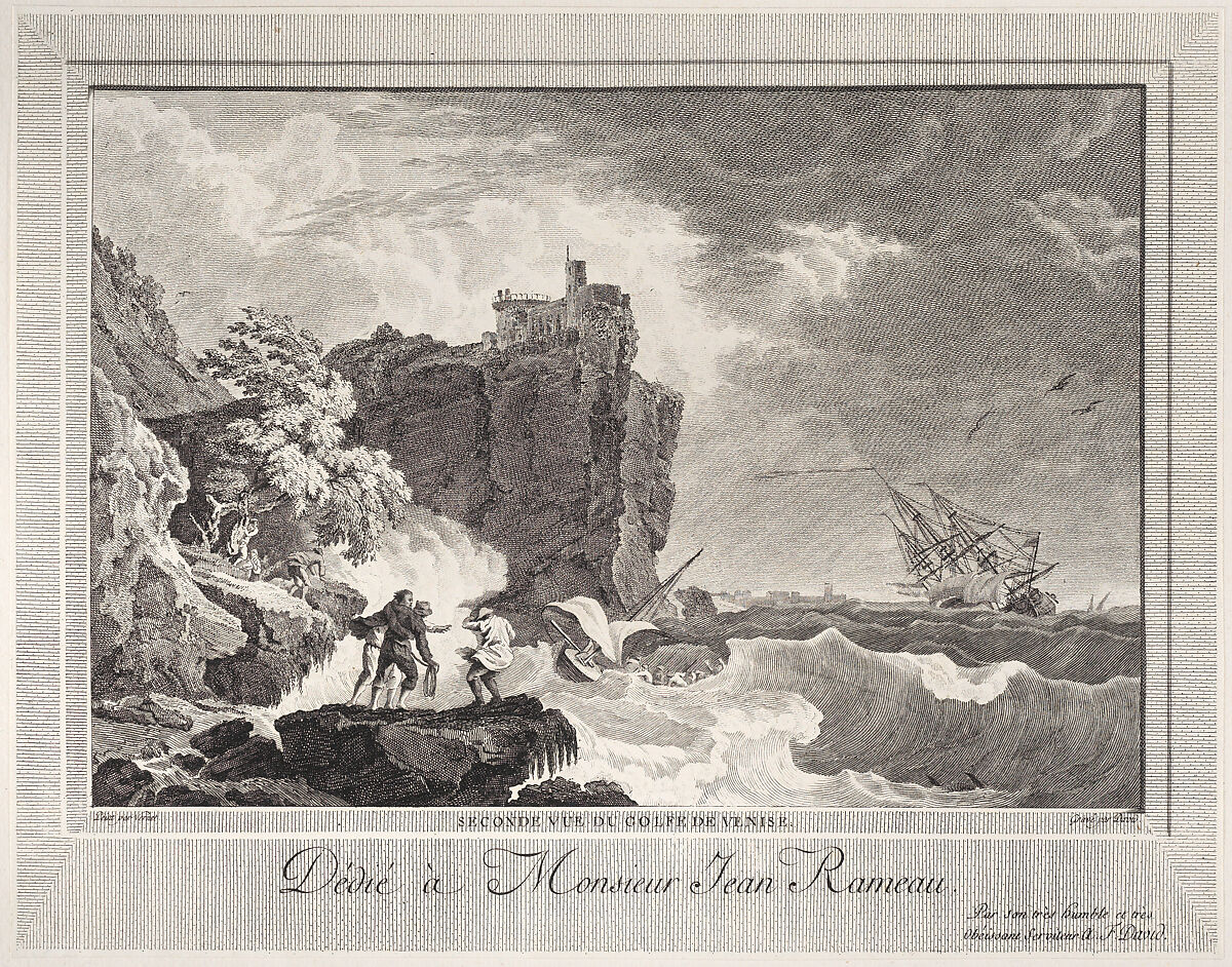 Second View of the Gulf of Venice, Joseph Vernet (French, Avignon 1714–1789 Paris), Engraving; first state of two 