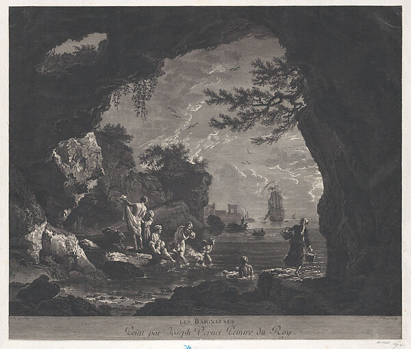 The Bathers, After Joseph Vernet (French, Avignon 1714–1789 Paris), Engraving 