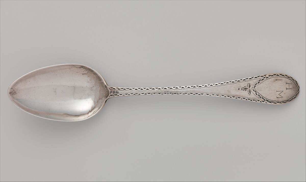 Table Spoon, Richards and Williamson (ca. 1797–1800), Silver, American