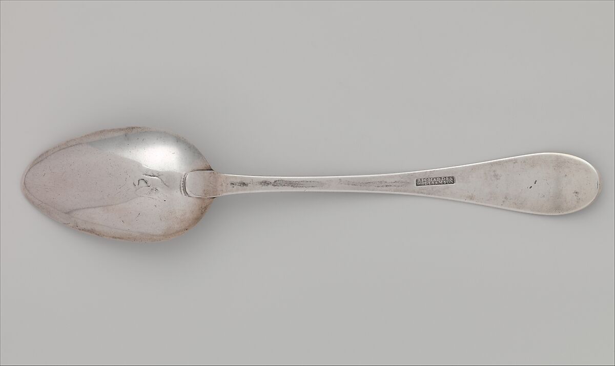 Table Spoon, Richards and Williamson (ca. 1797–1800), Silver, American