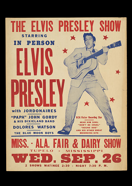 Elvis at the Mississippi-Alabama Fair & Dairy Show, Elvis Presley (American, 1935–1977), Paper 