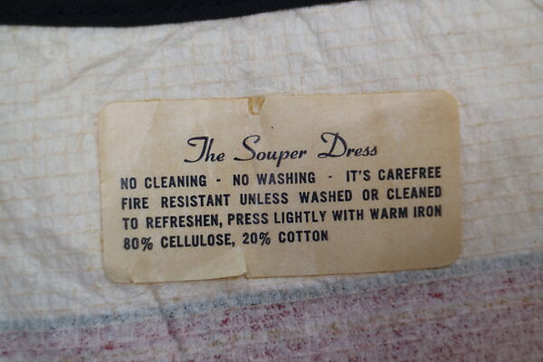 "The Souper Dress", The Campbell Soup Company (American, founded 1869), cellulose/cotton paper, American