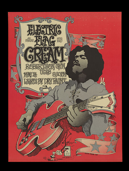 Cream & Electric Flag at Robertson Gym, UC-Santa Barbara, Chuck Miller, Paper 