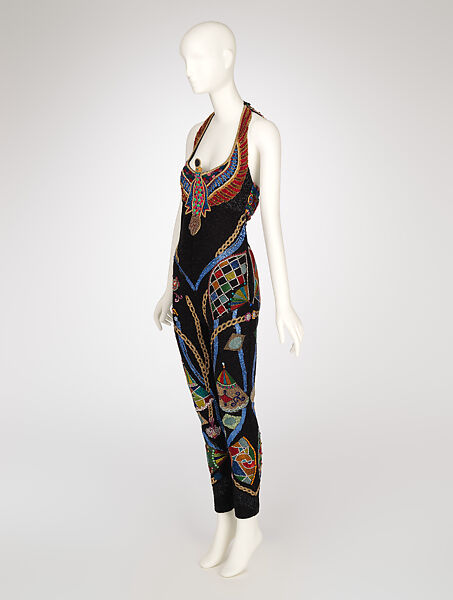 Ensemble, Gianni Versace (Italian, founded 1978), silk, crystal, metal, Italian