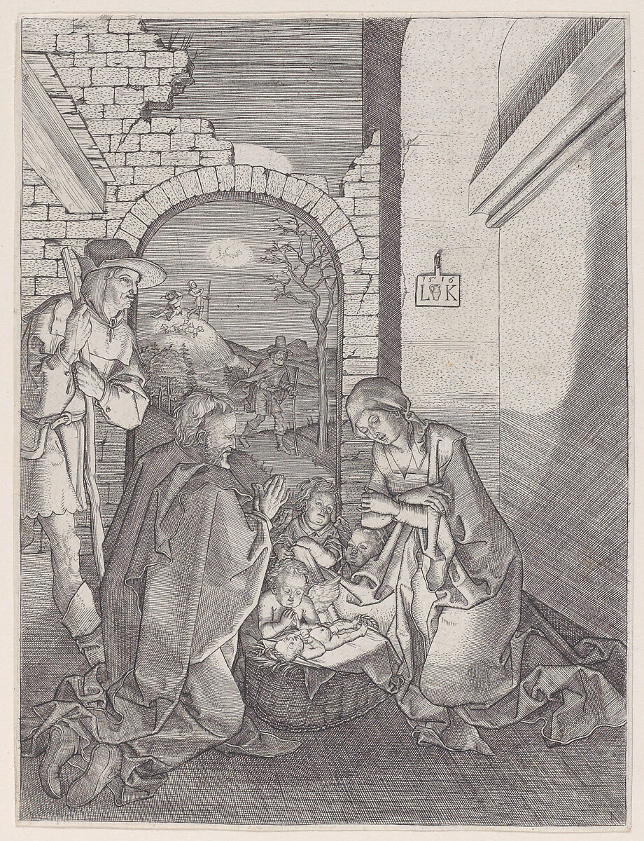 The Nativity, Ludwig Krug (German, Nuremberg ca. 1488–1532 Nuremberg), Engraving 
