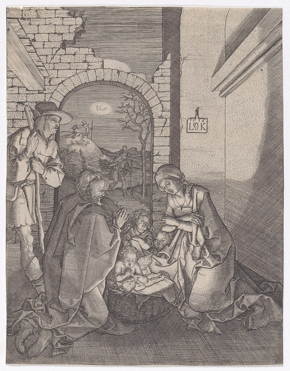 The Nativity, Ludwig Krug (German, Nuremberg ca. 1488–1532 Nuremberg), Engraving 