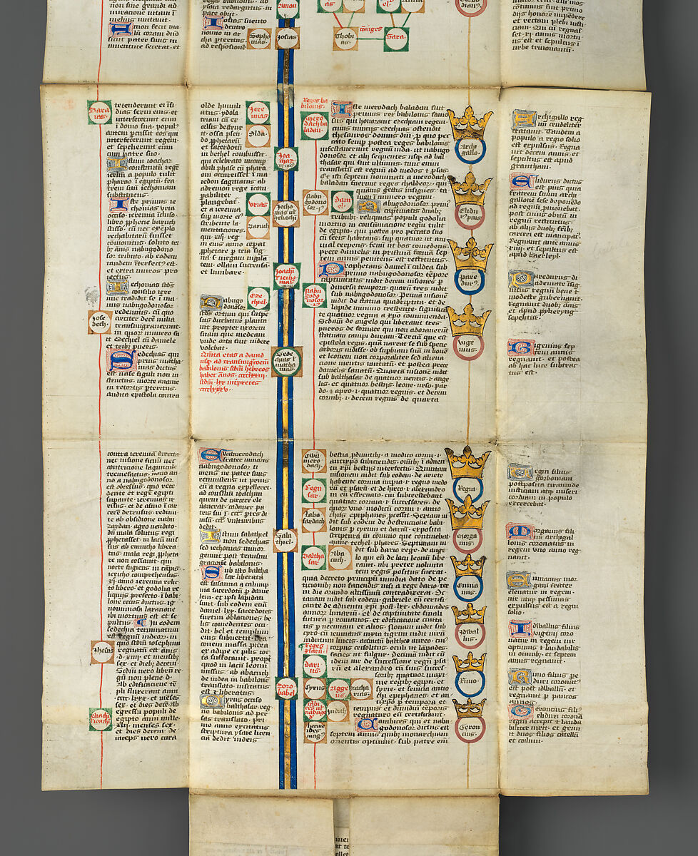 Genealogical Chronicle of the Kings of England, Opaque watercolor, ink, and gold on parchment, British