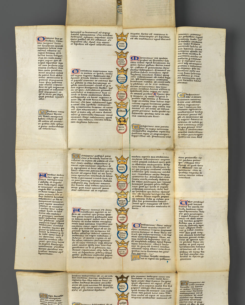 Genealogical Chronicle of the Kings of England, Opaque watercolor, ink, and gold on parchment, British
