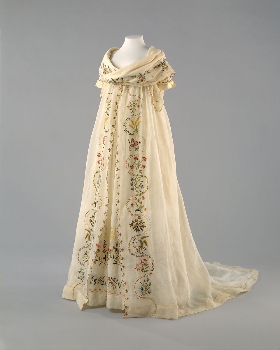 Ensemble, cotton, silk, probably European