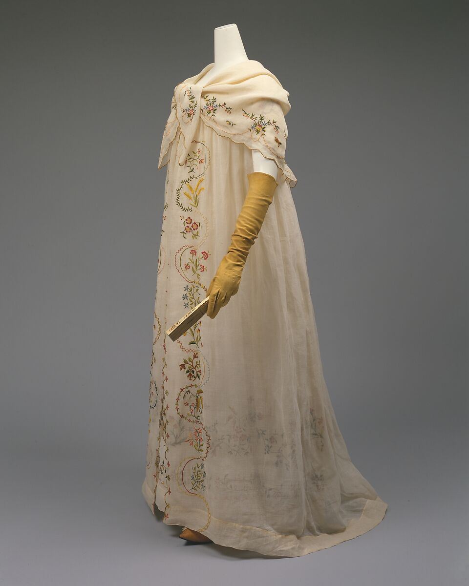 Ensemble, cotton, silk, probably European