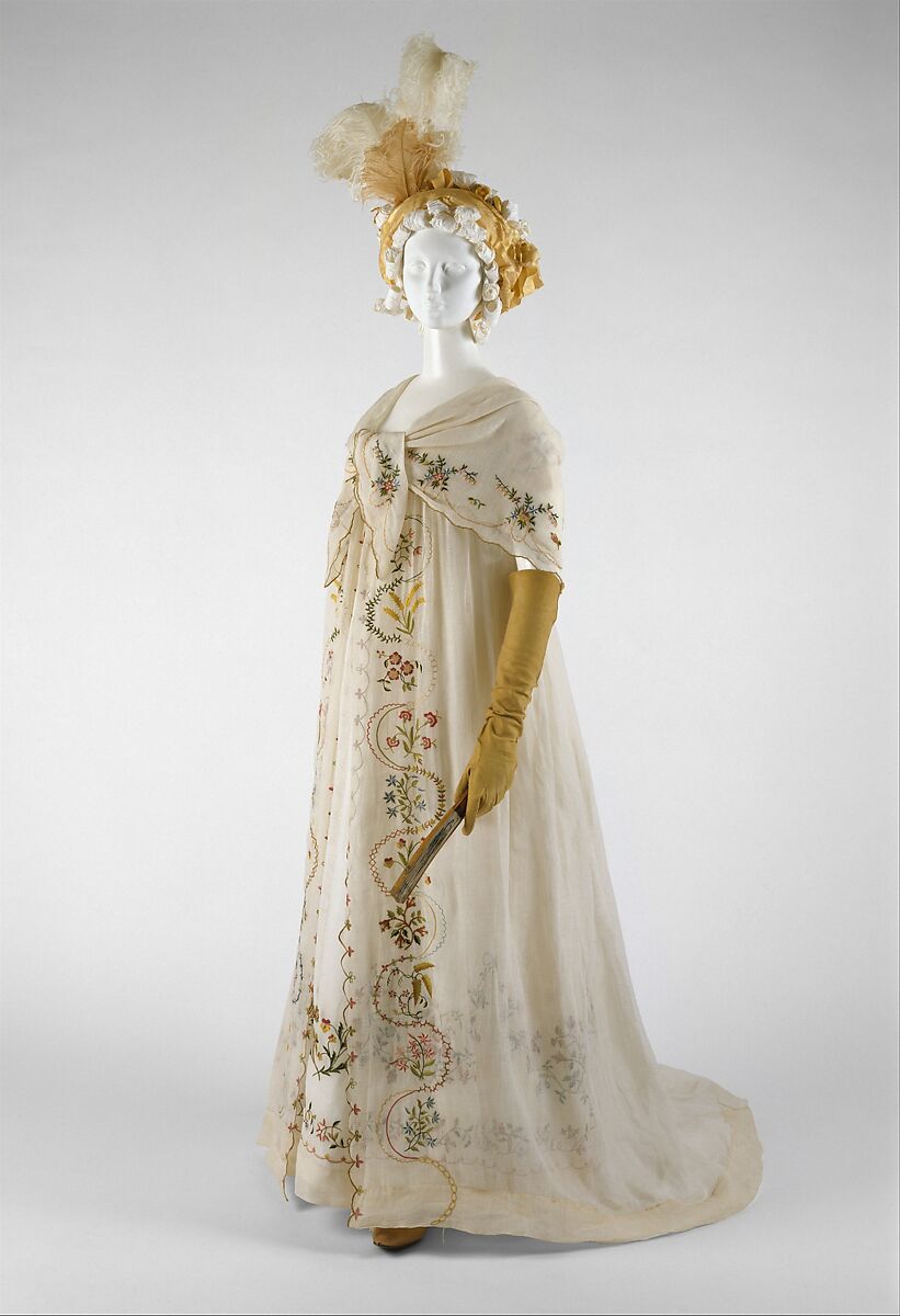 Ensemble, cotton, silk, probably European