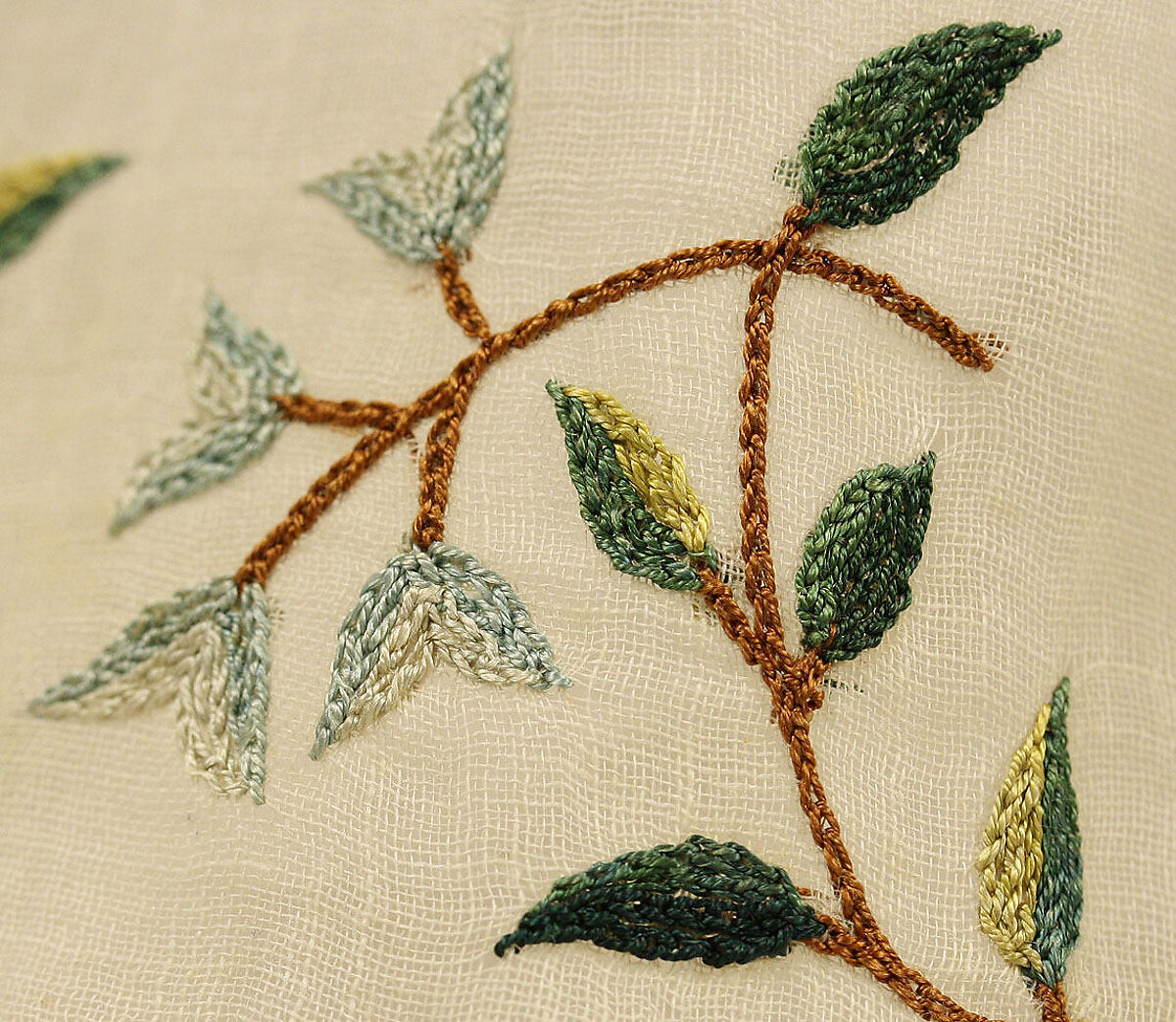 Ensemble, cotton, silk, probably European