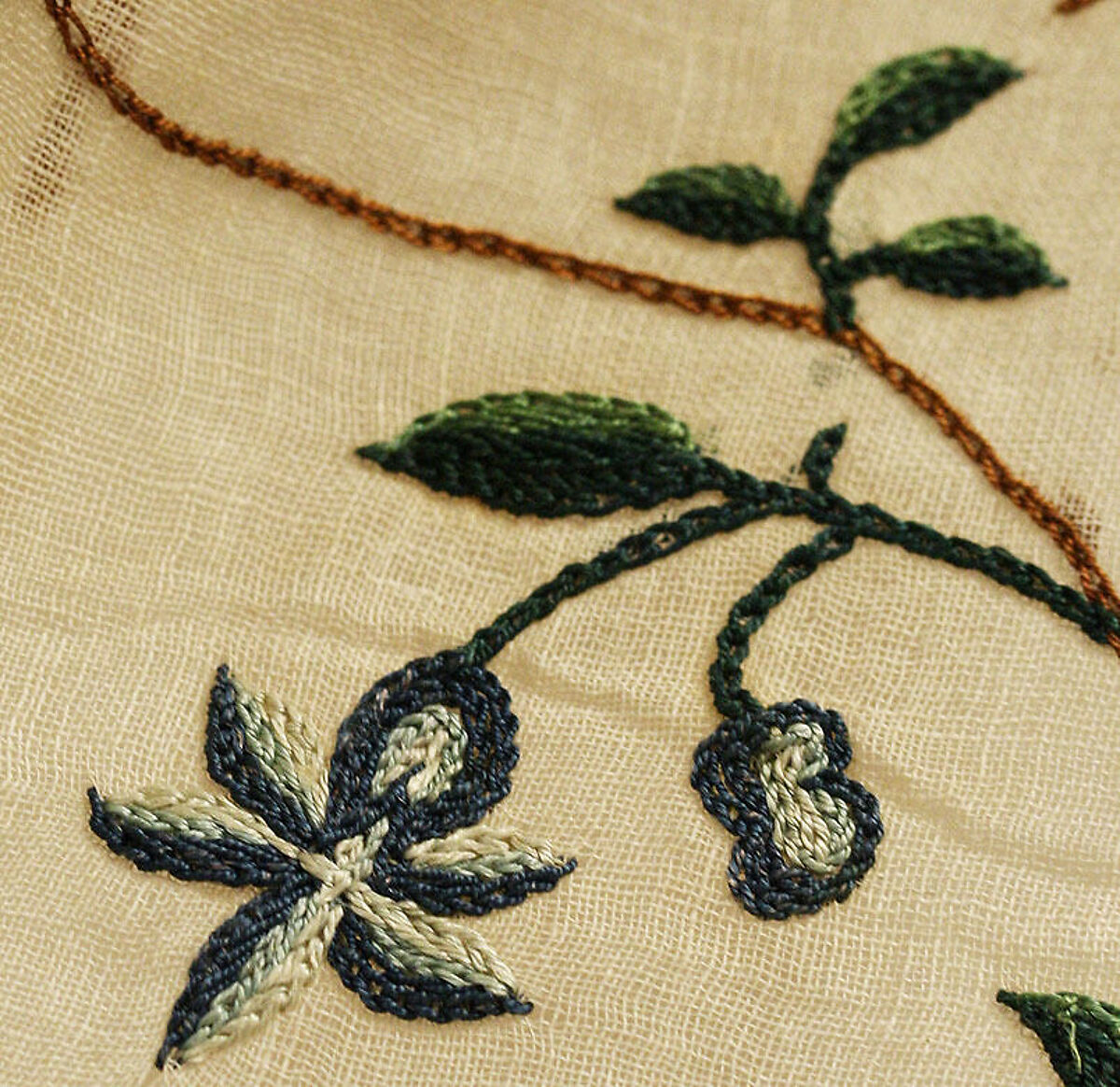 Ensemble, cotton, silk, probably European