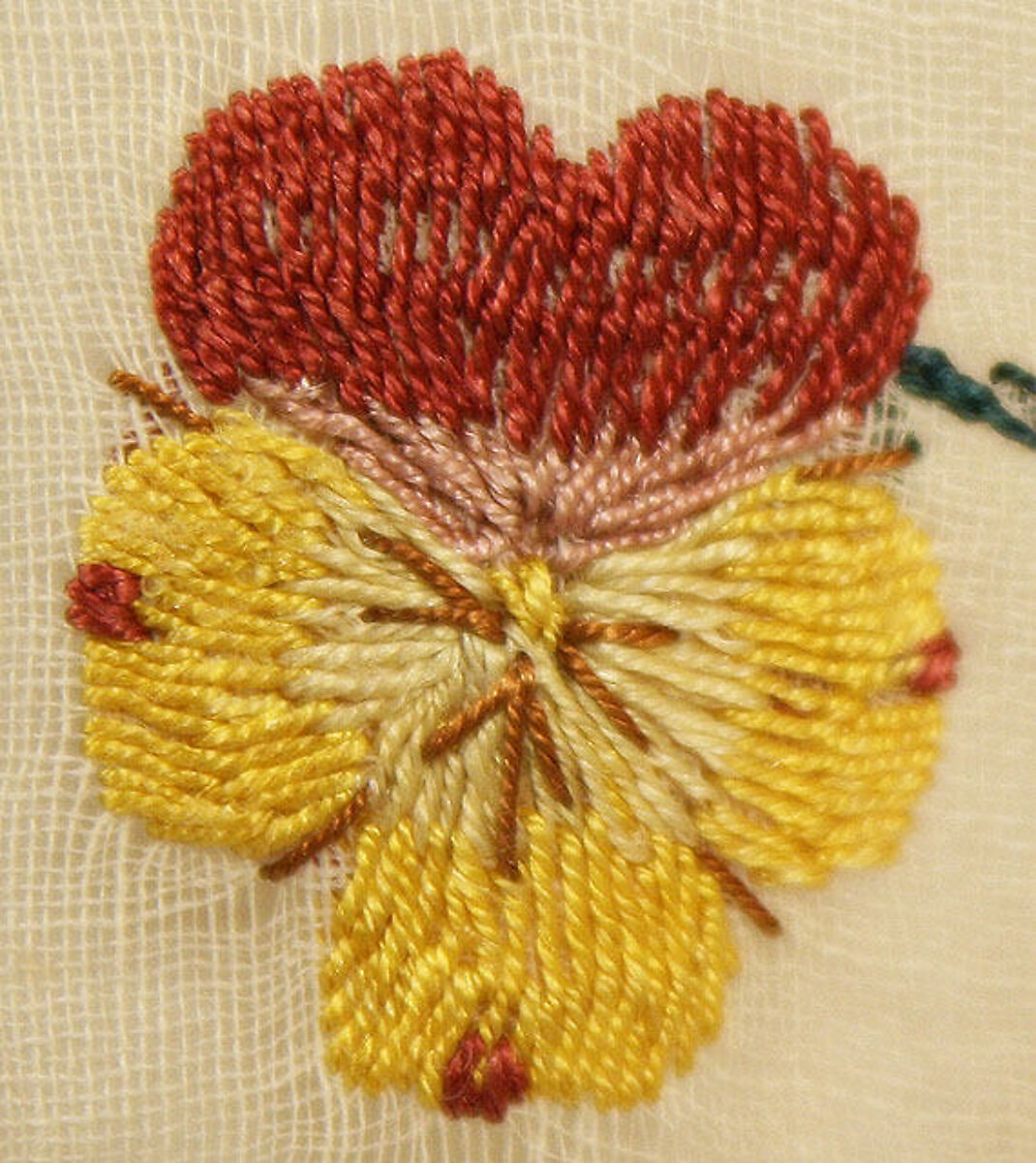 Ensemble, cotton, silk, probably European