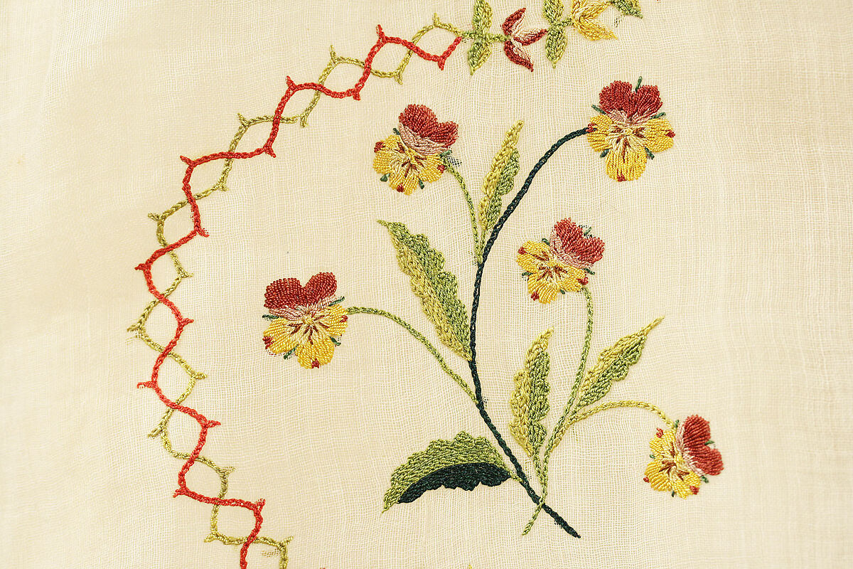 Ensemble, cotton, silk, probably European