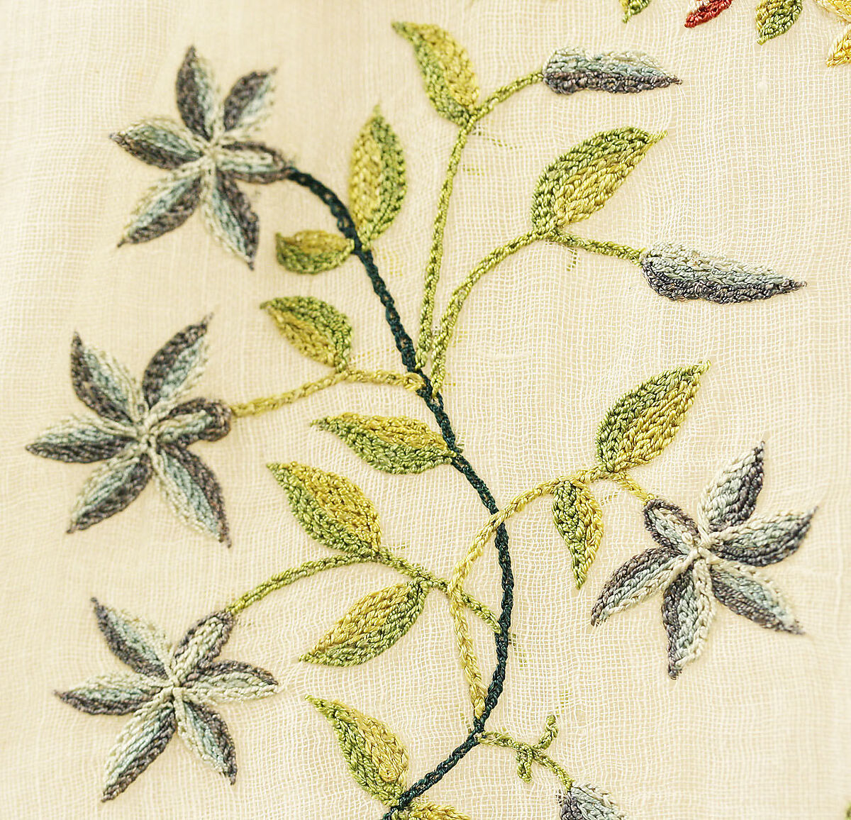 Ensemble, cotton, silk, probably European